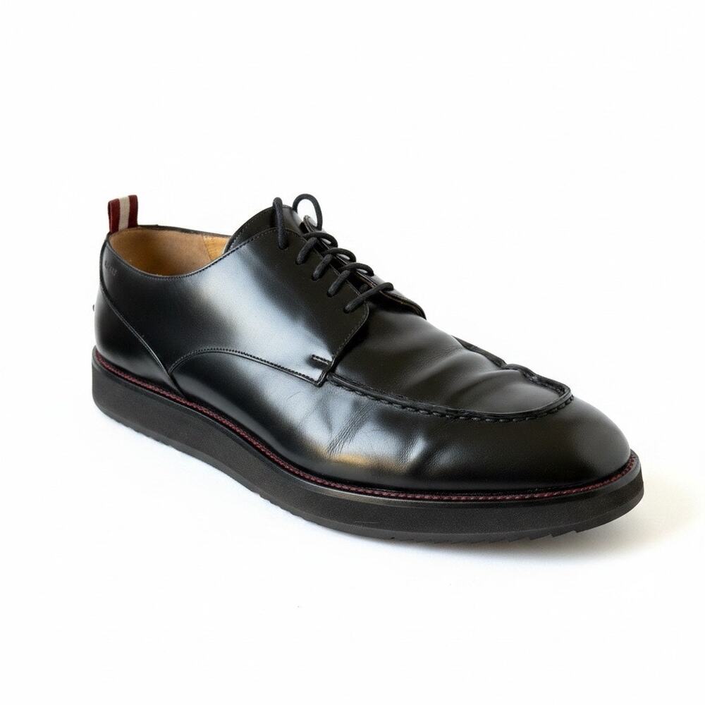 Bally Pimion/10 Authentic Men Smooth Calf Leather Lace Up Derby Shoe Size 12